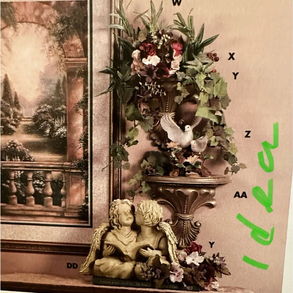 Home Interiors Vintage Fleur De Lis Accent Wall Planter/shelf